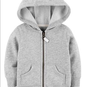 Toddler Boy Carter’s Grey Zip Up Hoodie 18m